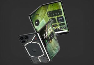 موبایل تاشوی ناتینگ با دوربین‌ سه‌گانه و لولای نورانی / عکس