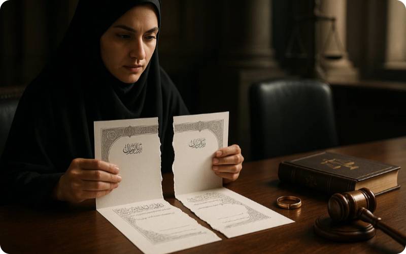 فسخ نکاح برای زن