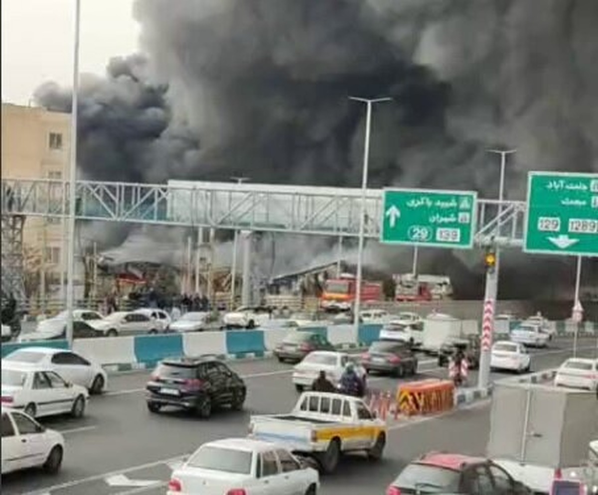 آتش‌سوزی گسترده در جنت‌آباد تهران / تعداد مصدومان یا فوتی‌ها هنوز مشخص نیست